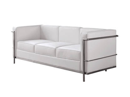 Optimum Italian Leather Sofa in White