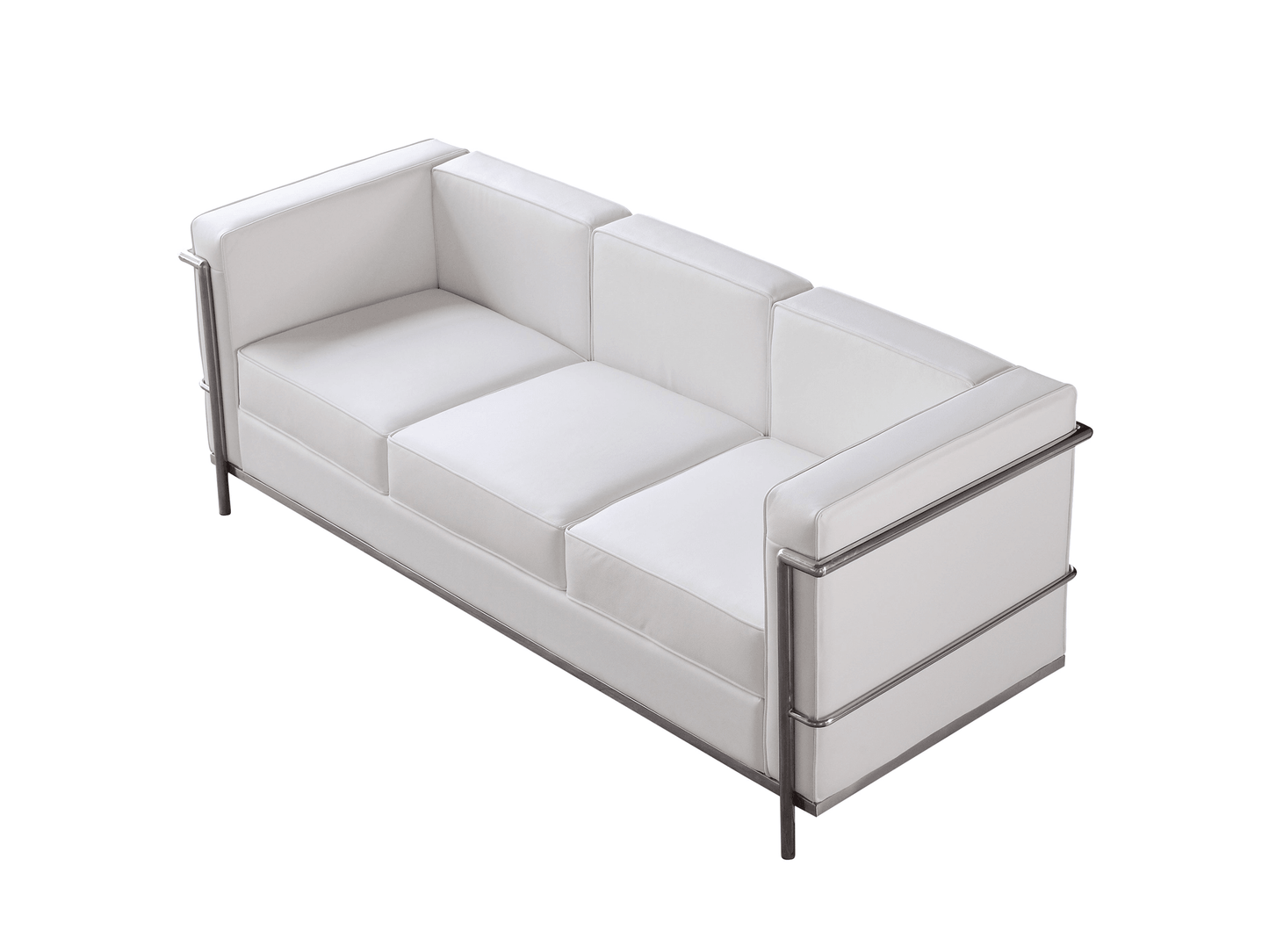 Optimum Italian Leather Sofa in White
