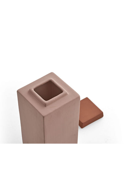Vase à couvercle carré