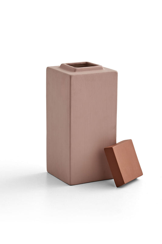 Vase à couvercle carré