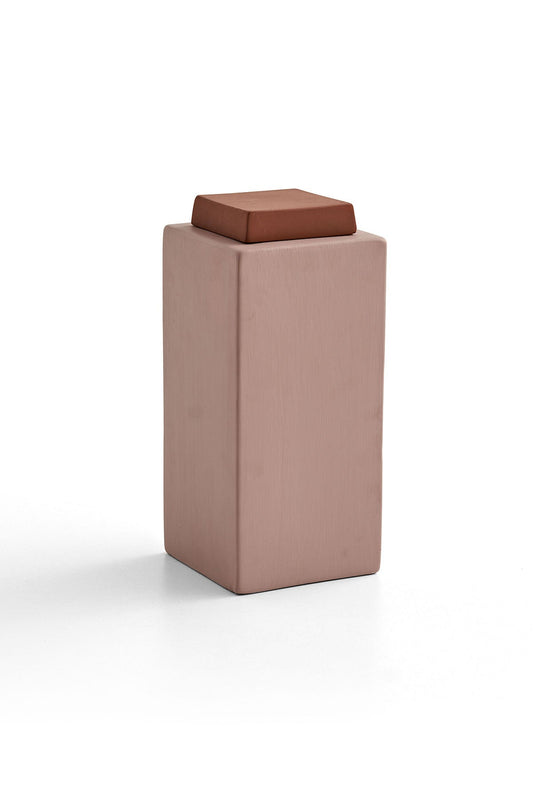Vase à couvercle carré