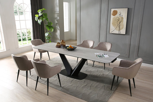 Table à manger en céramique Arlen 71-103 pouces