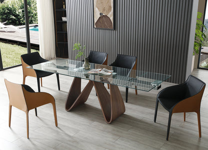Table à manger extensible Felicity en noyer