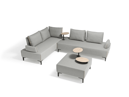 Canapé Helvius avec accoudoirs et table