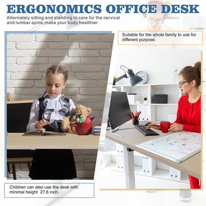 Bureau debout électrique réglable en hauteur Futzca avec panneau d'épissure