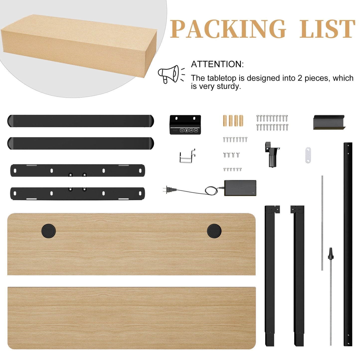 Bureau debout électrique réglable en hauteur Futzca avec panneau d'épissure