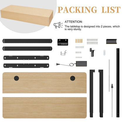 Bureau debout électrique réglable en hauteur Futzca avec panneau d'épissure