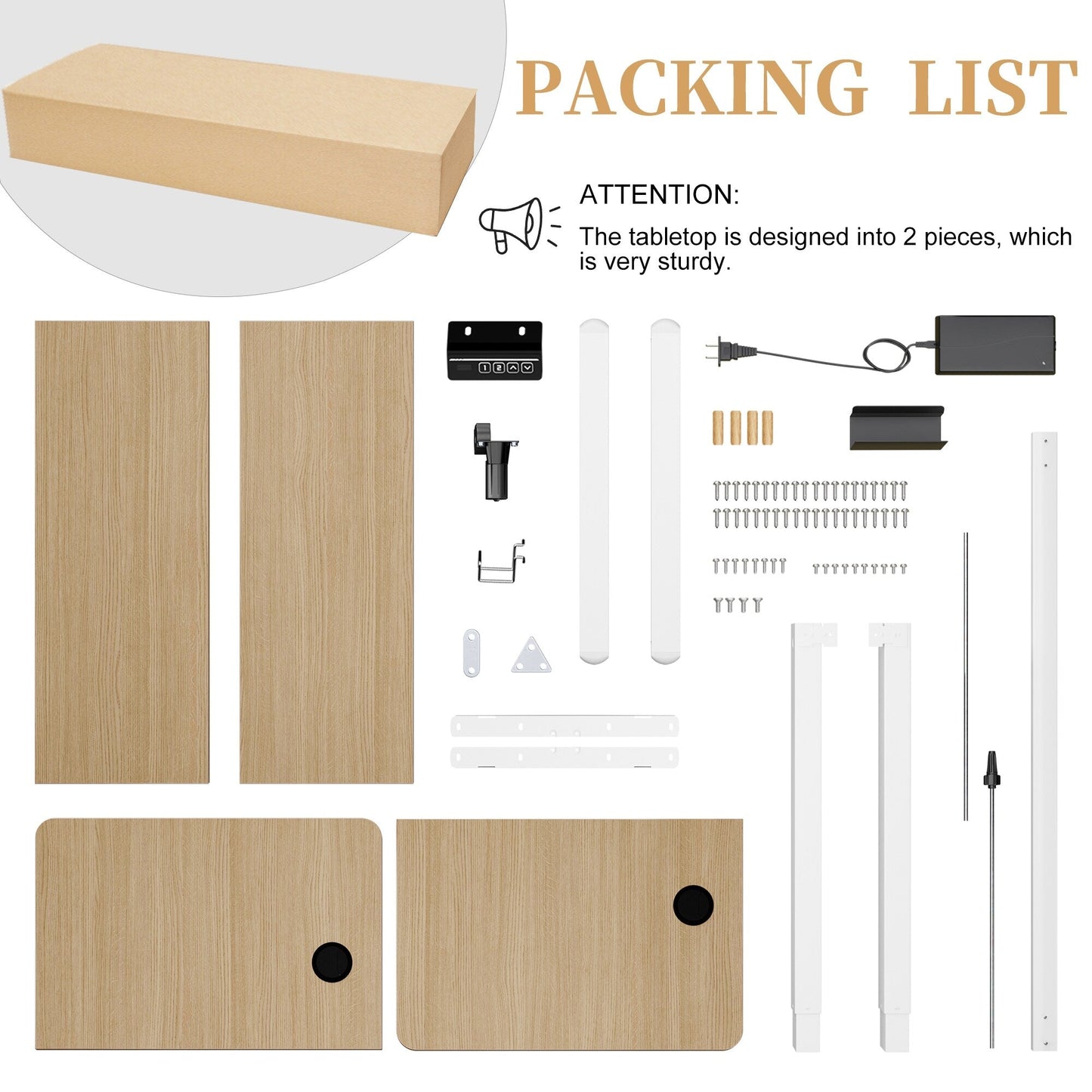 Bureau debout électrique réglable en hauteur Futzca avec panneau d'épissure