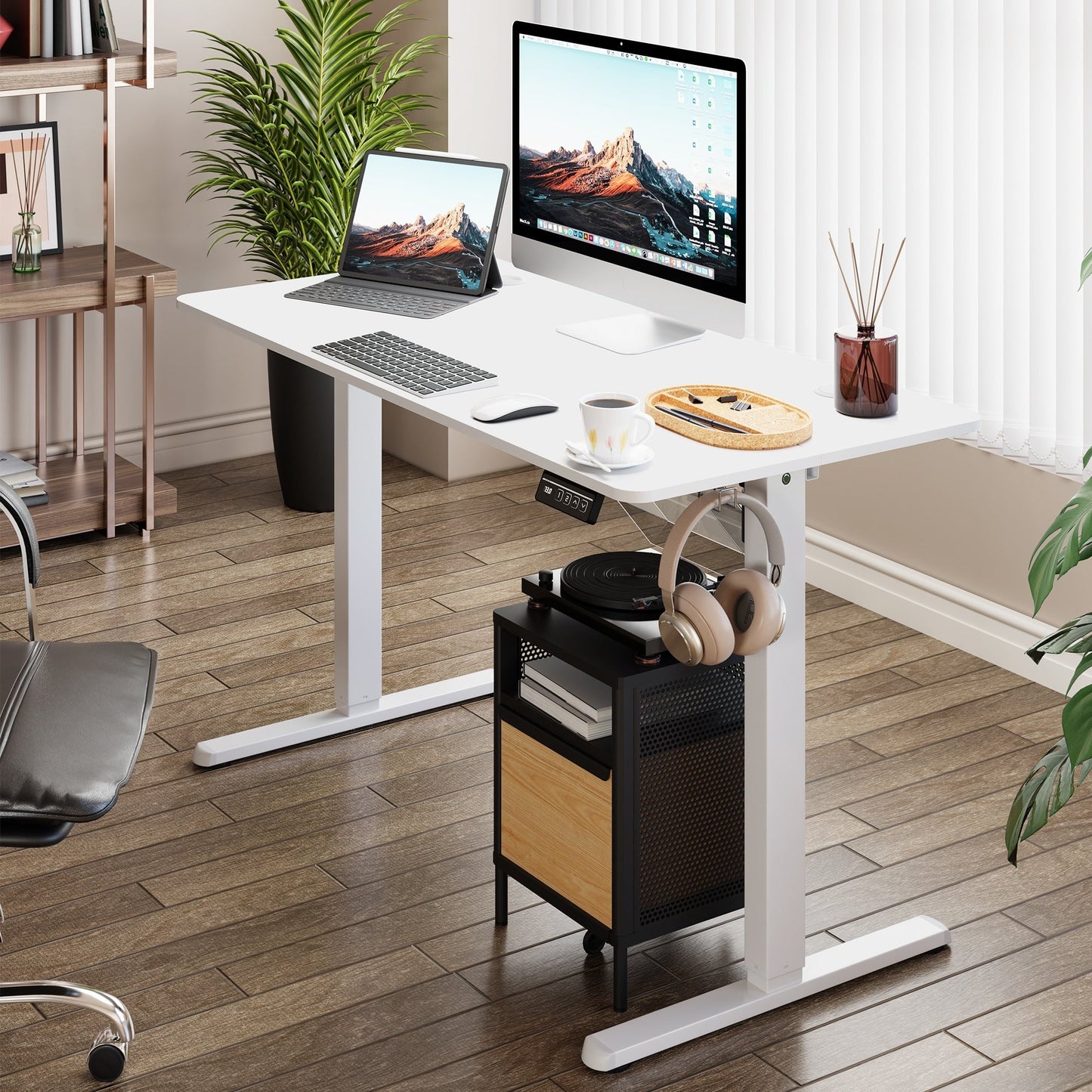 Bureau debout électrique réglable en hauteur Futzca avec panneau d'épissure