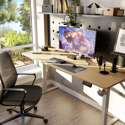 Bureau debout électrique réglable en hauteur Futzca avec panneau d'épissure