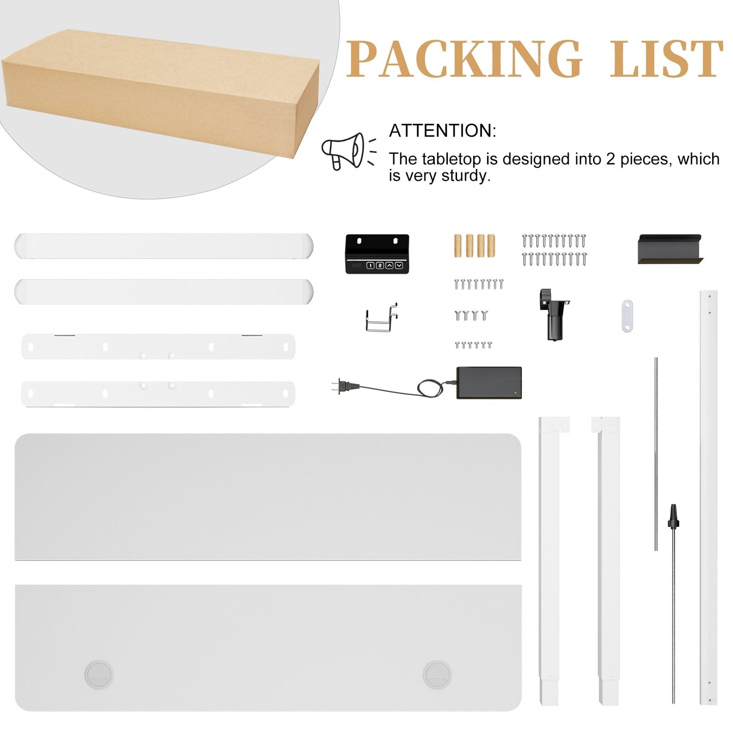 Bureau debout électrique réglable en hauteur Futzca avec panneau d'épissure