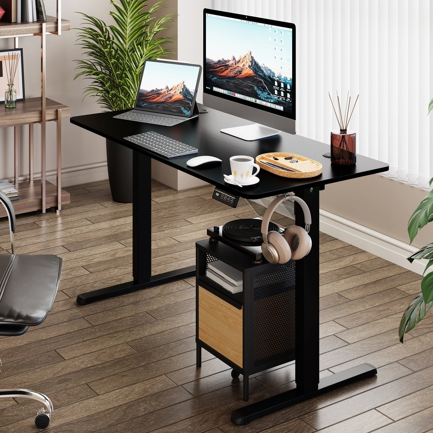 Bureau debout électrique réglable en hauteur Futzca avec panneau d'épissure