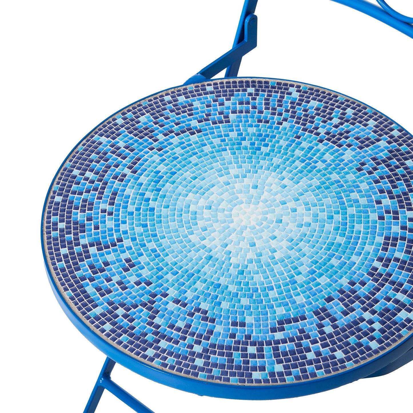 Ensemble bistrot pliant d'extérieur en métal Glitzhome 3 pièces avec table et chaises