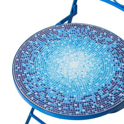 Ensemble bistrot pliant d'extérieur en métal Glitzhome 3 pièces avec table et chaises