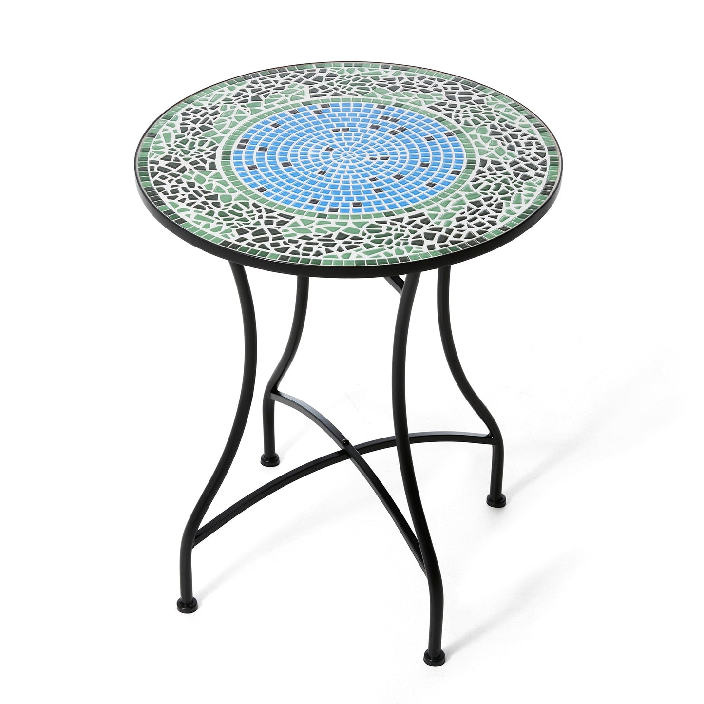 Ensemble bistrot pliant d'extérieur en métal Glitzhome 3 pièces avec table et chaises