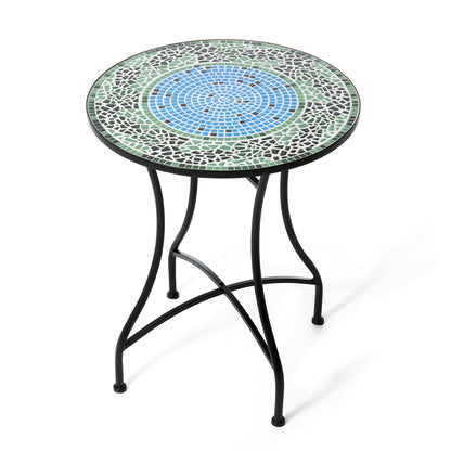 Ensemble bistrot pliant d'extérieur en métal Glitzhome 3 pièces avec table et chaises