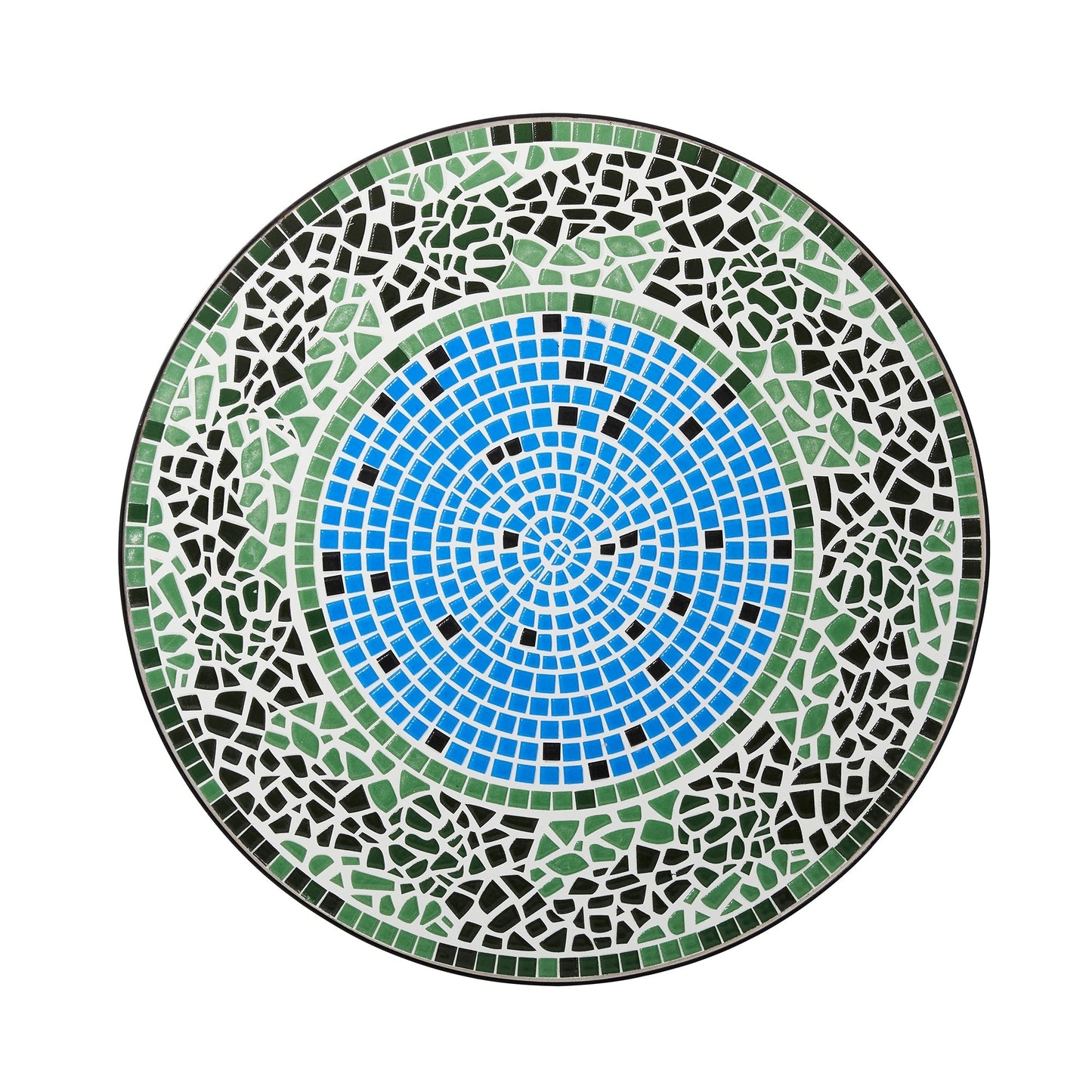 Ensemble bistrot pliant d'extérieur en métal Glitzhome 3 pièces avec table et chaises