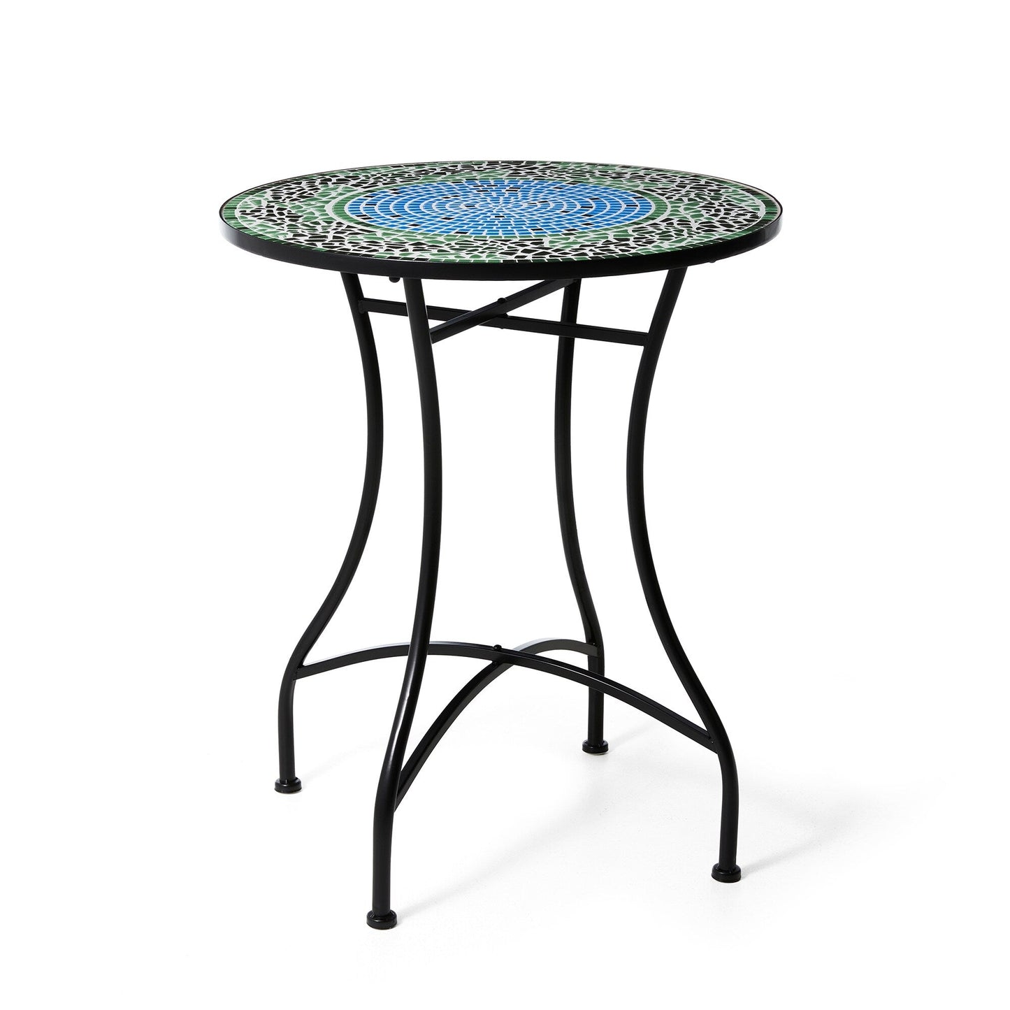 Ensemble bistrot pliant d'extérieur en métal Glitzhome 3 pièces avec table et chaises