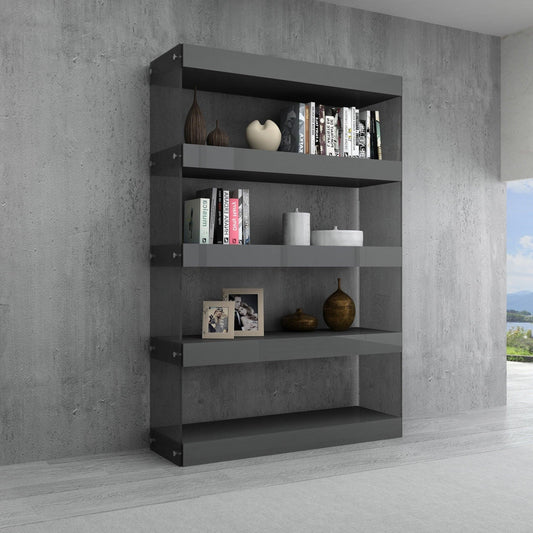 Grey Float Curio Unit in High Gloss
