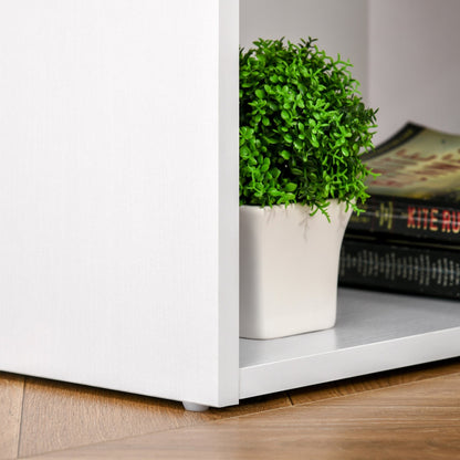 Bureau d'ordinateur moderne HOMCOM 47, bibliothèque, table d'écriture, poste de travail avec 3 tiroirs et étagère de rangement - Blanc