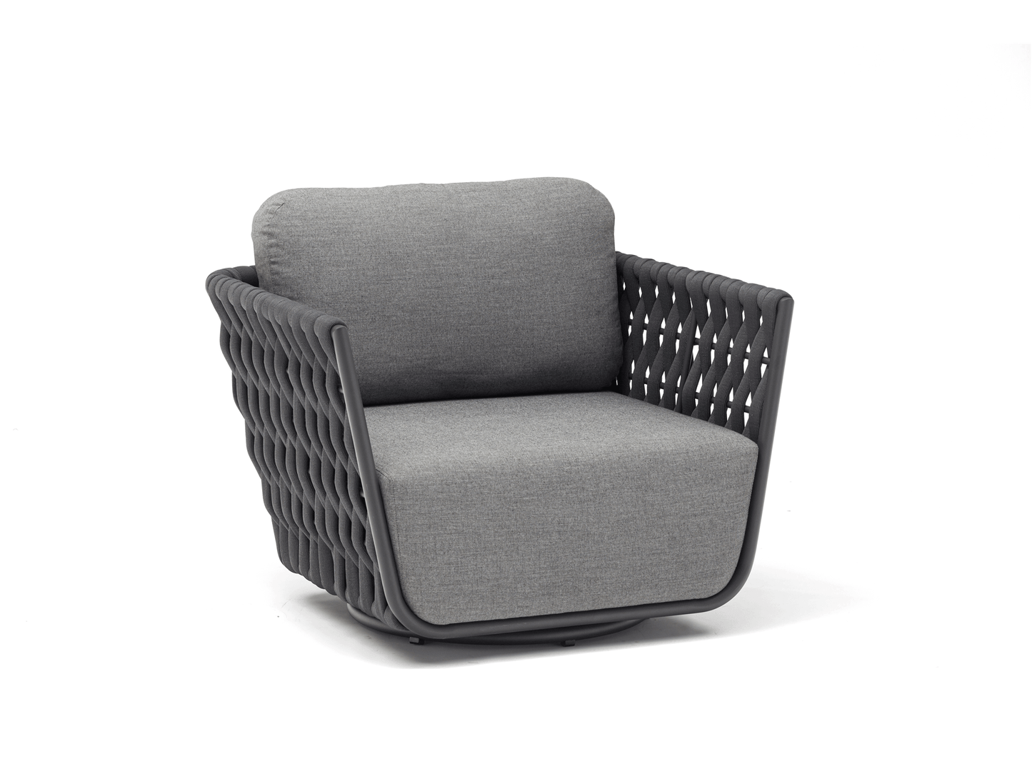 Chaise pivotante Ayla en gris foncé