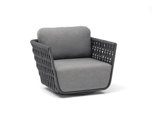Ayla Swivel Chair in Dark Grey