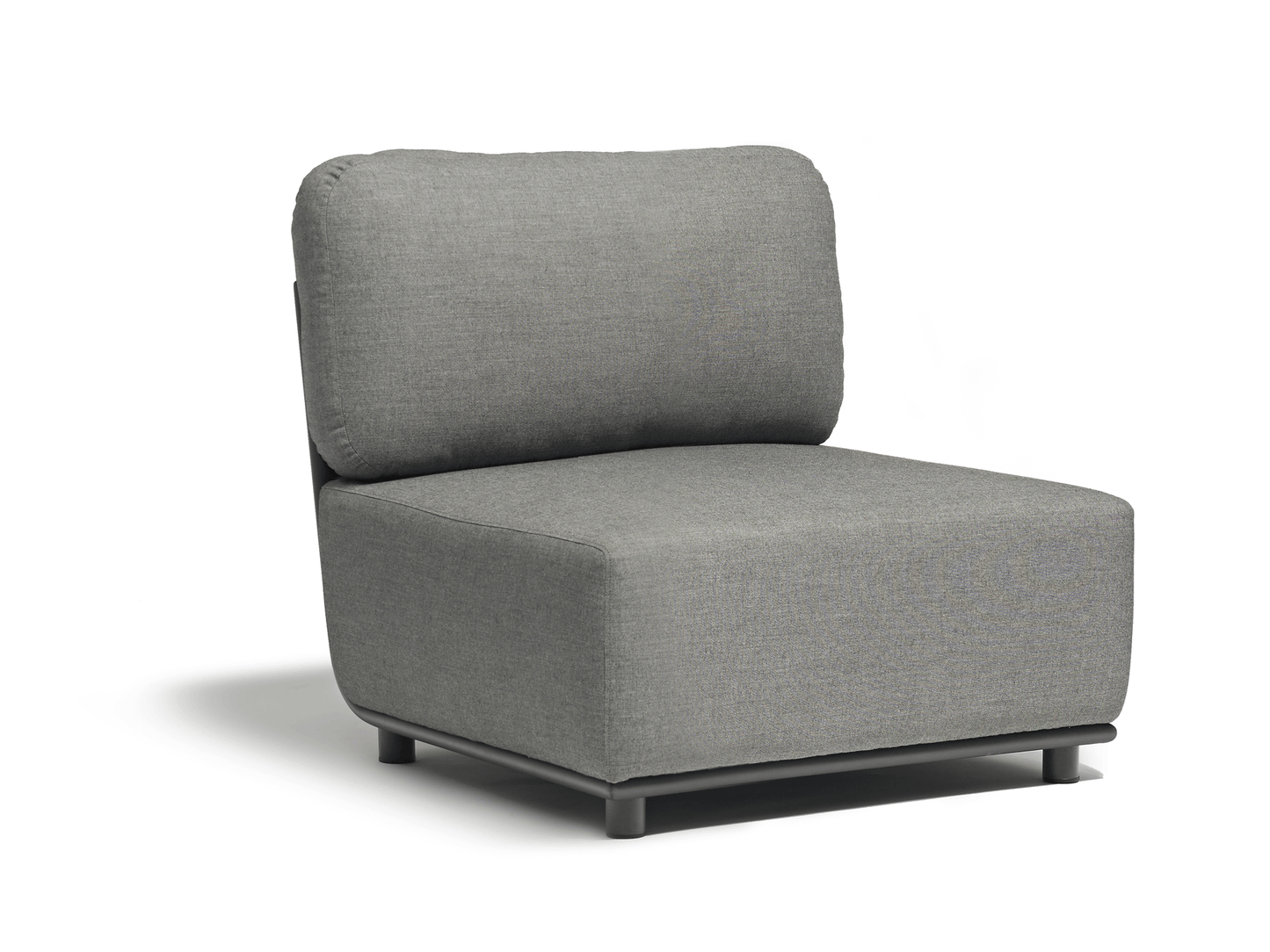 Chaise sans accoudoirs Ayla en gris foncé
