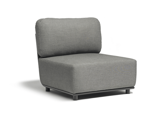 Ayla Armless Chair in Dark Grey