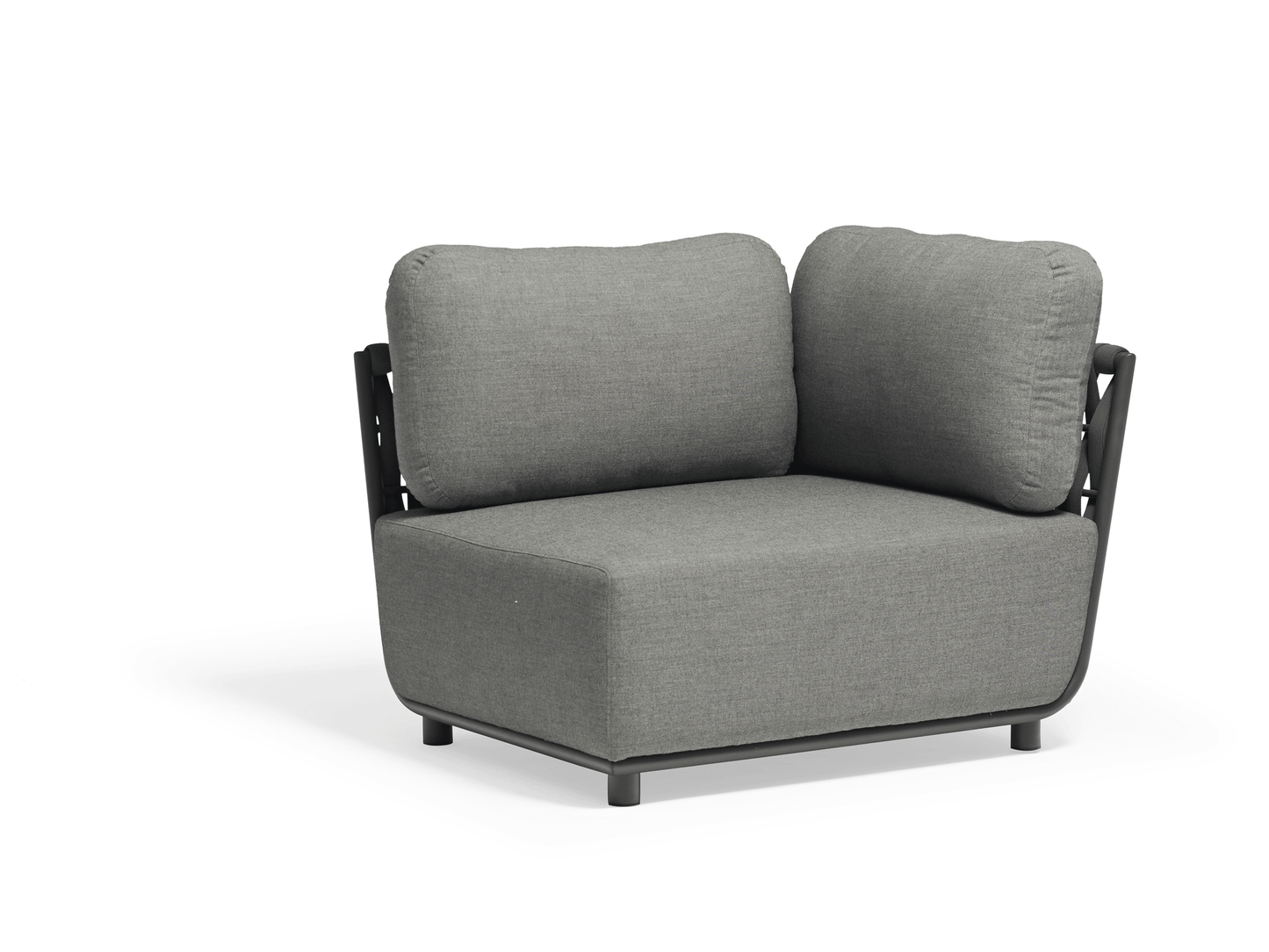 Chaise d'extérieur Ayla en gris foncé