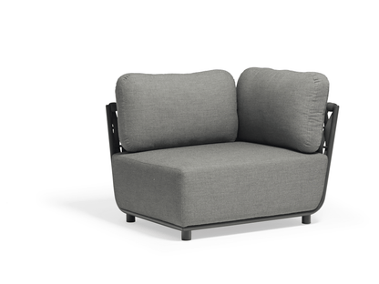 Chaise d'extérieur Ayla en gris foncé
