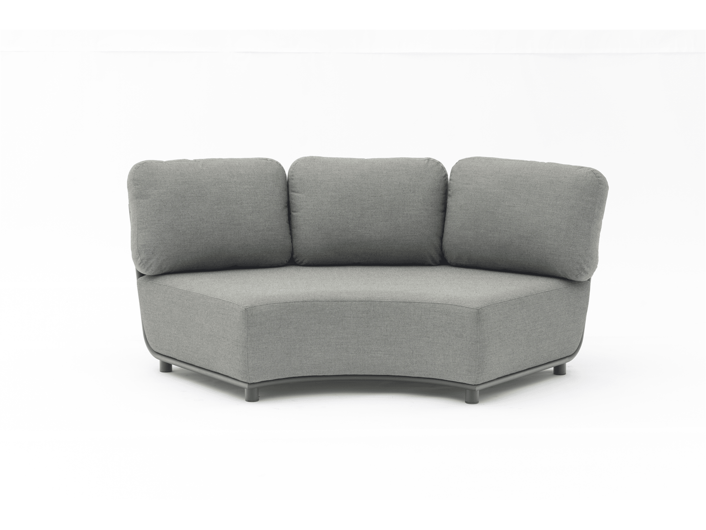 Canapé d'angle Ayla en gris foncé