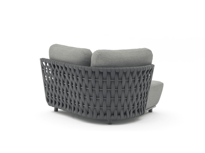 Chaise courbée Ayla en gris foncé
