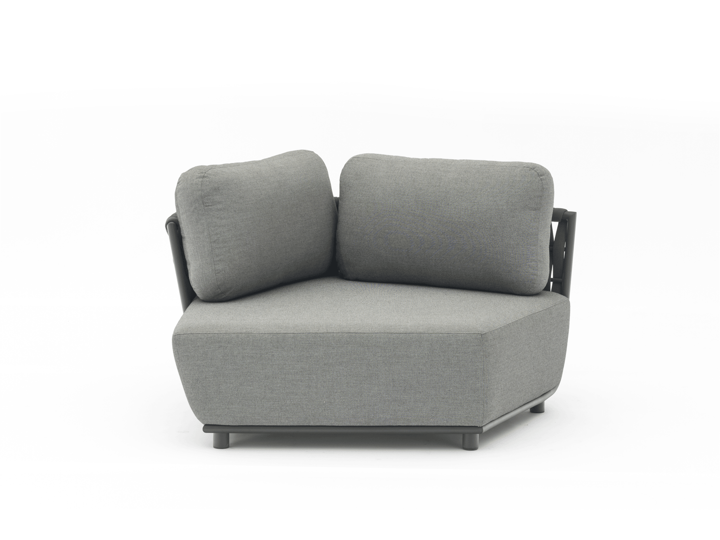 Chaise d'extérieur Ayla en gris foncé