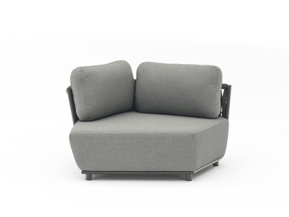 Chaise d'extérieur Ayla en gris foncé