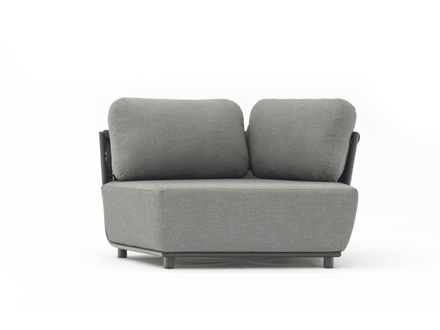 Chaise courbée Ayla en gris foncé