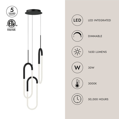 Suspension Hera 3 lumières