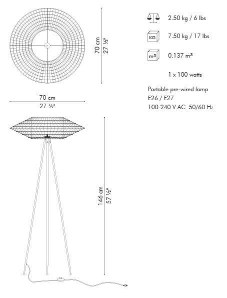 LAMPE À TRÉPIED HALO DISC