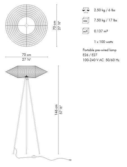 LAMPE À TRÉPIED HALO DISC