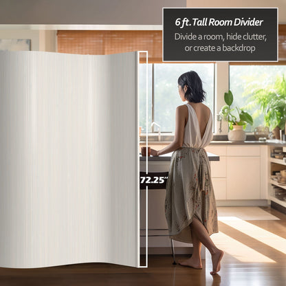 Paravent en bambou fait main de 6 pieds (Chine)