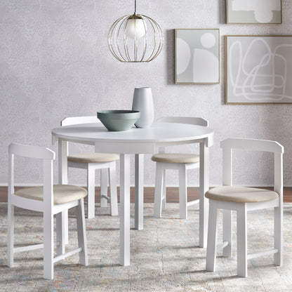 Ensemble de salle à manger rond compact Harrisburg Tobey 5 pièces