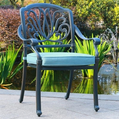 Ensemble de salle à manger Manasquan 13 pièces en aluminium bronze par Havenside Home