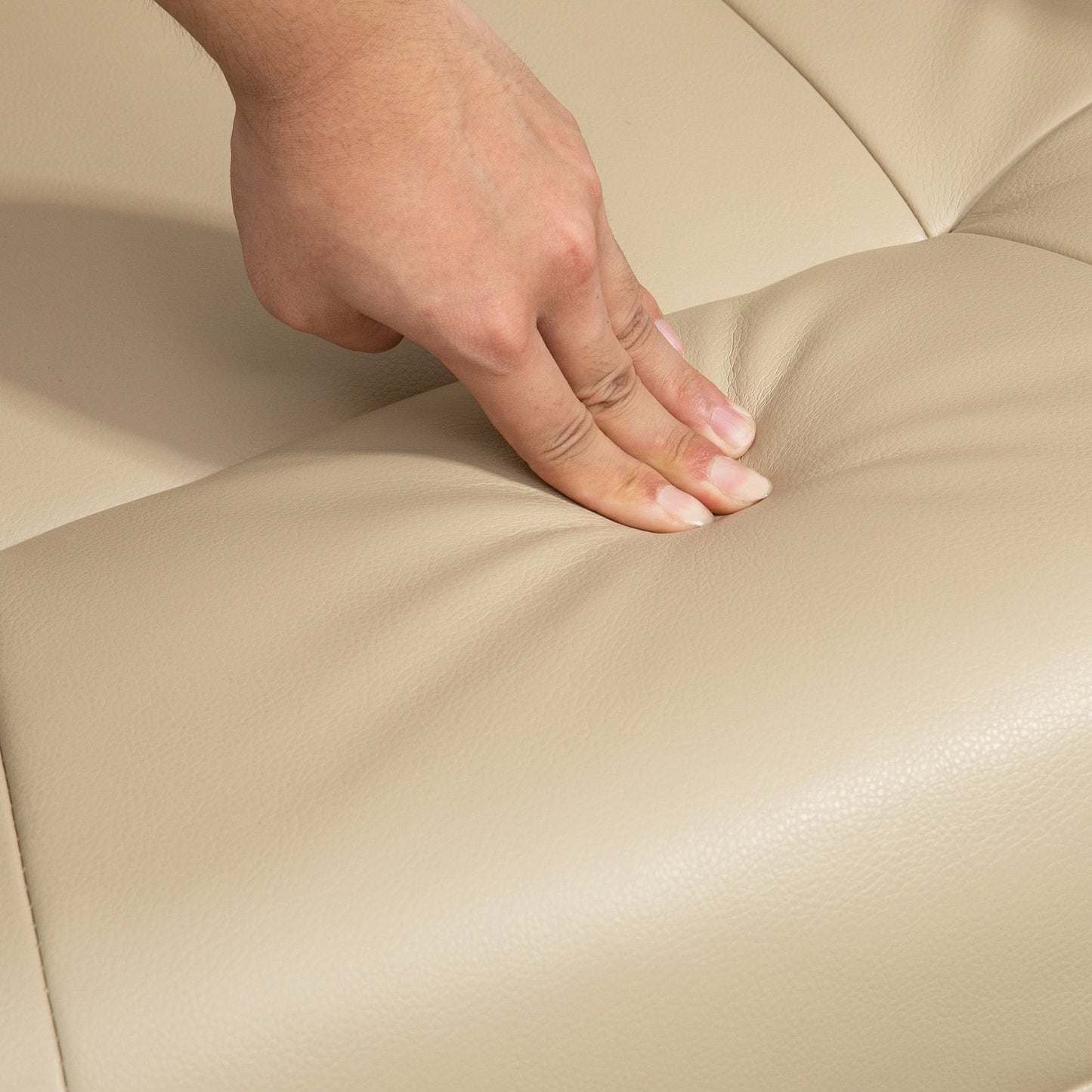 Fauteuil inclinable manuel pivotant et réglable en similicuir HomCom avec repose-pieds confortable et relaxant