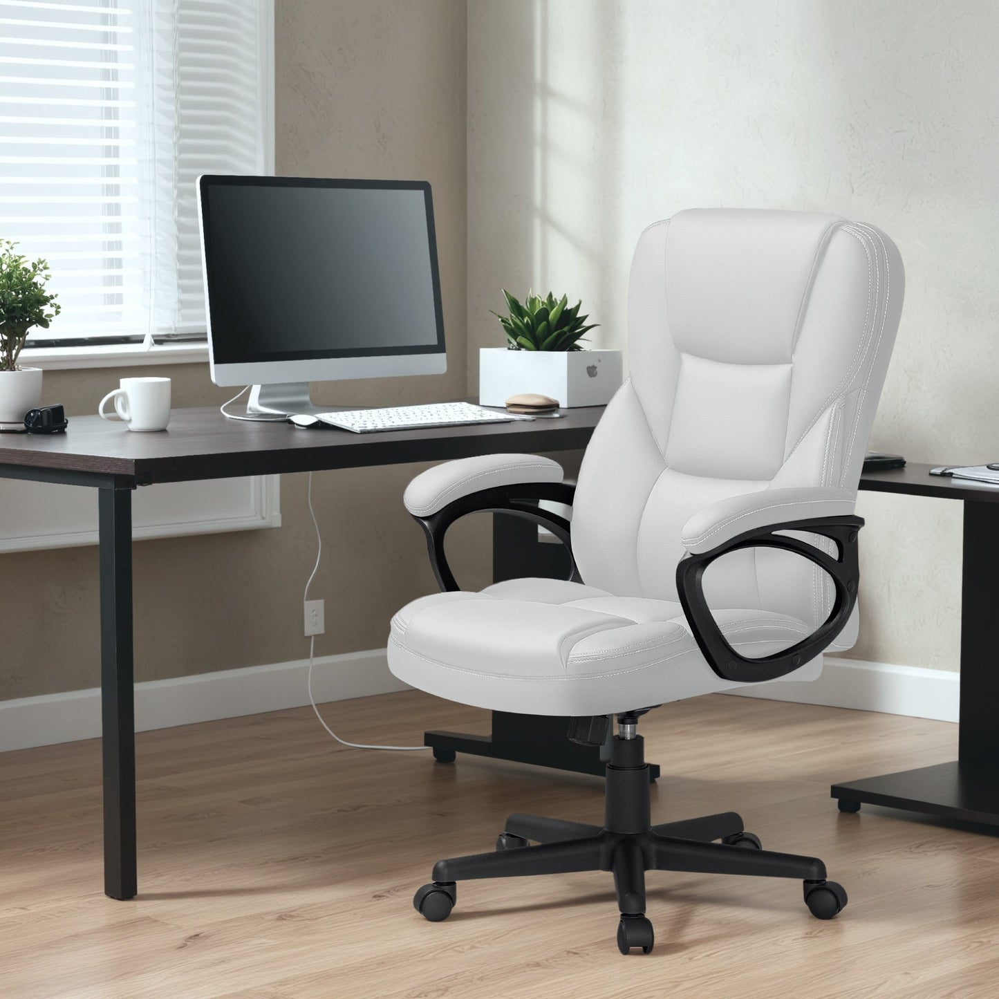 Chaise de bureau ergonomique Homall à dossier haut