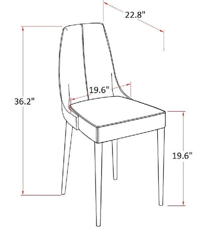 Chaise de salle à manger Bosa (ensemble de 2)