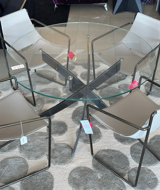 ROUND DINING TABLE + 4 CHAIRS