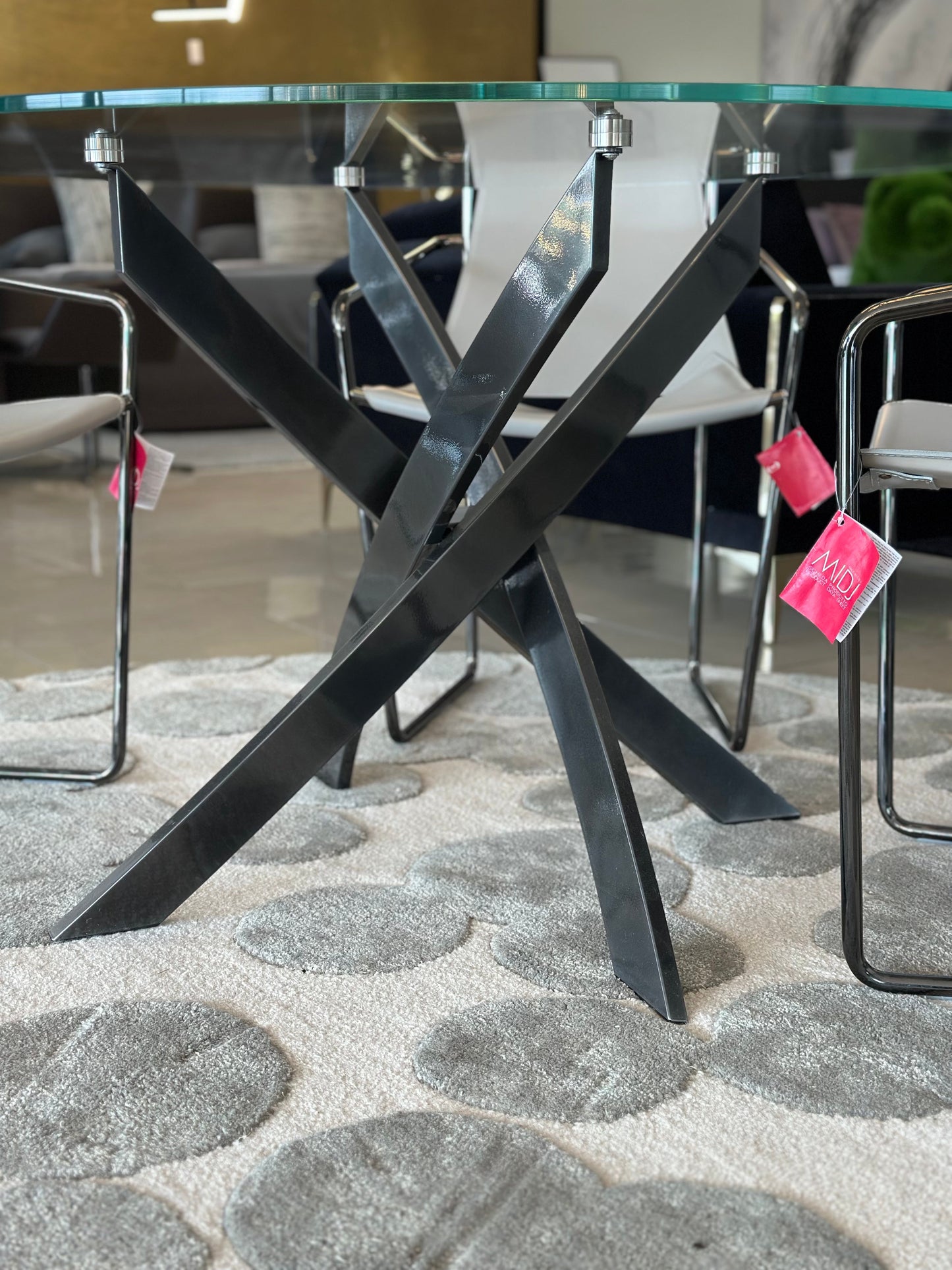 TABLE À MANGER RONDE + 4 CHAISES