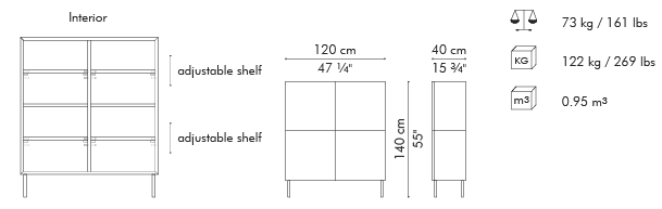 KABUKI CABINET 4 DOORS