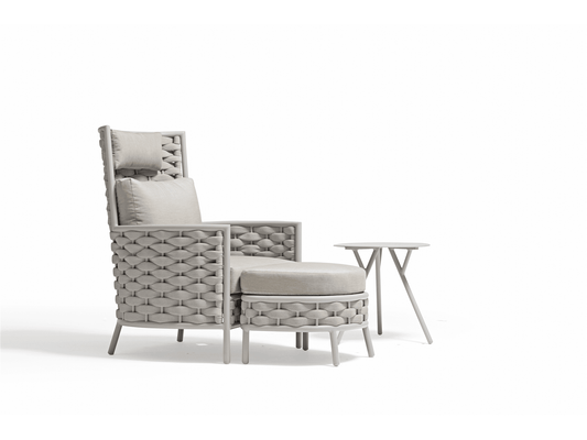 Nita Loop Ottoman in Greige