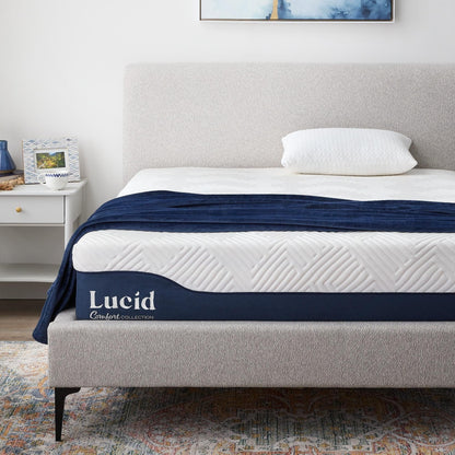 Matelas hybride Lucid 12 pouces en gel et aloe vera