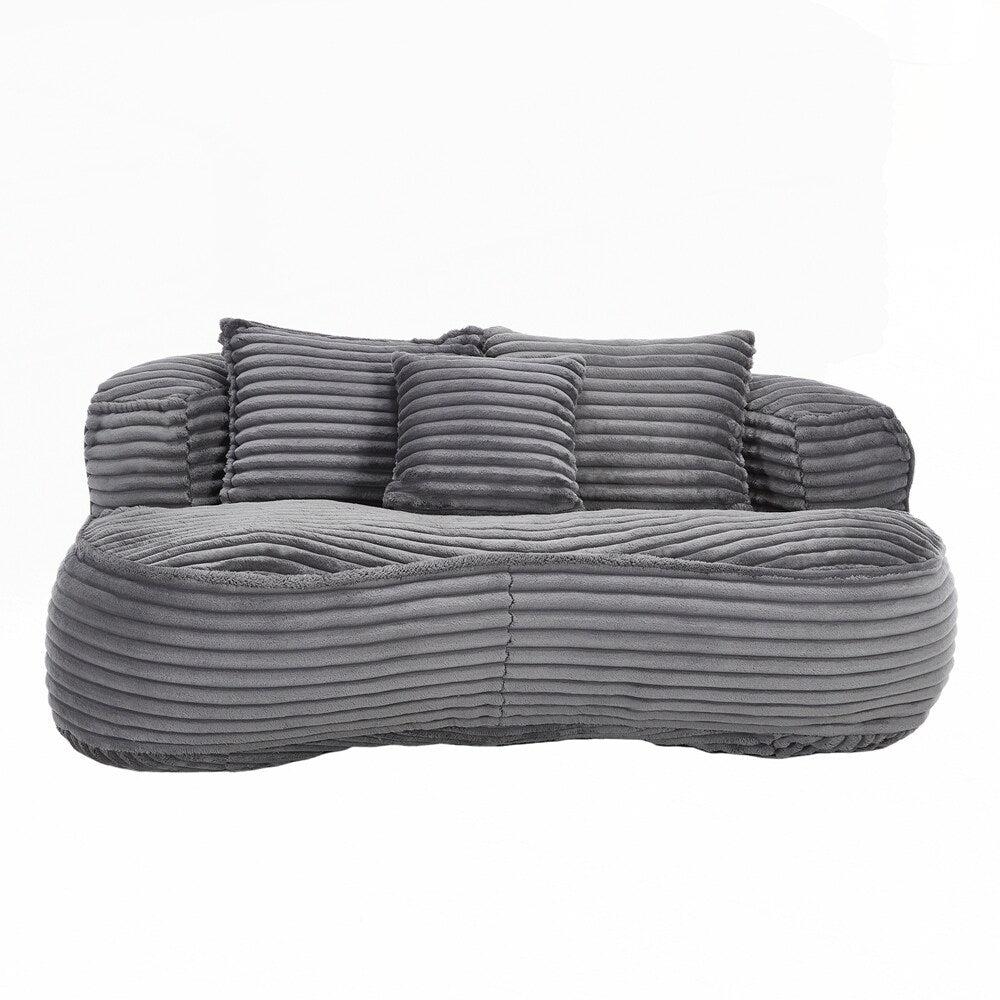 Canapé confortable et durable, fauteuil poire à dossier haut pour adultes et enfants - 2 places